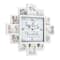 American Art Decor; White Farmhouse Shabby-Chic "Together" Picture Frame Wall Collage Clock; Category:Clocks; Image:2